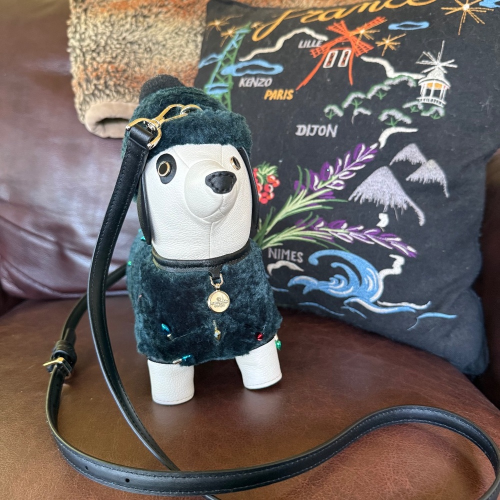 Kate Spade Claude Dachshund Dog Lights Holiday Bag.